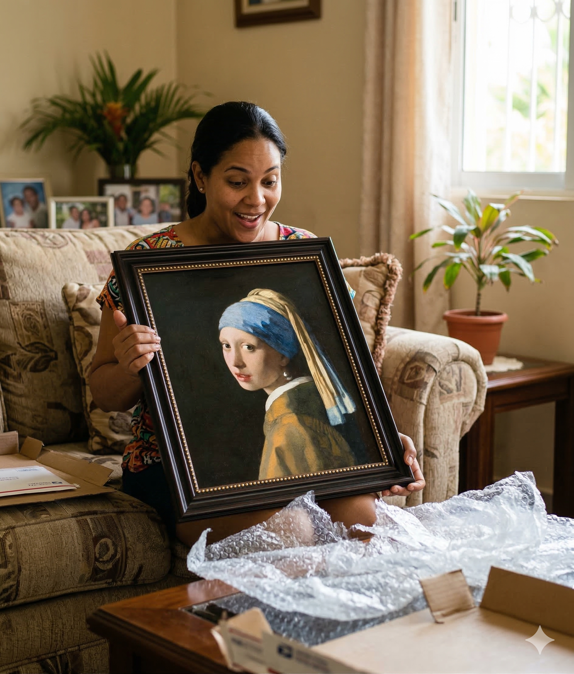 Mujer con Joven de la perla