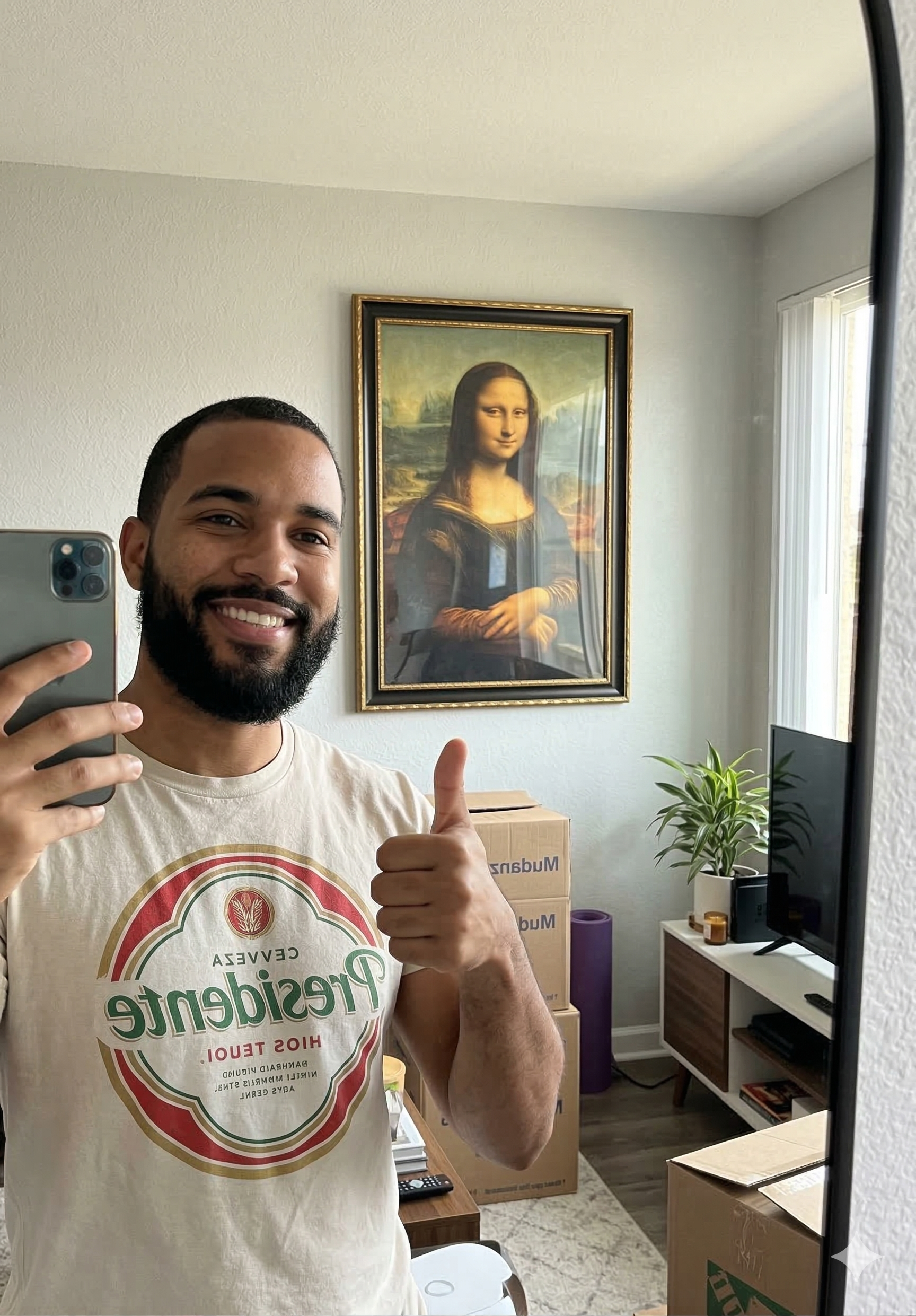 Mona Lisa en sala moderna